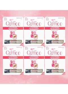 Office 6 Pieces 2 in 1 Eyelash Glue Black And Clear 3g  - Image 1