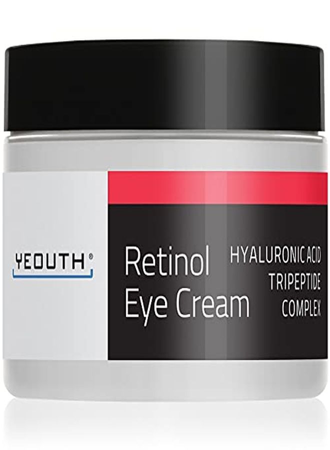 Yeouth Retinol Eye Cream 2.5%, AntiAging Eye Cream With Hyaluronic Acid, Green Tea & Caffeine, Diminish Fine Lines, Wrinkles, Dark Circles & Puffiness (1 Oz) - Image 2