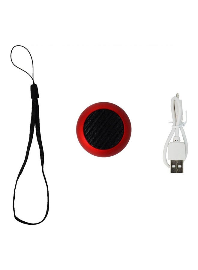 NIBEMINENT Mini Bluetooth Metal Wireless Speaker Red  - Image 3