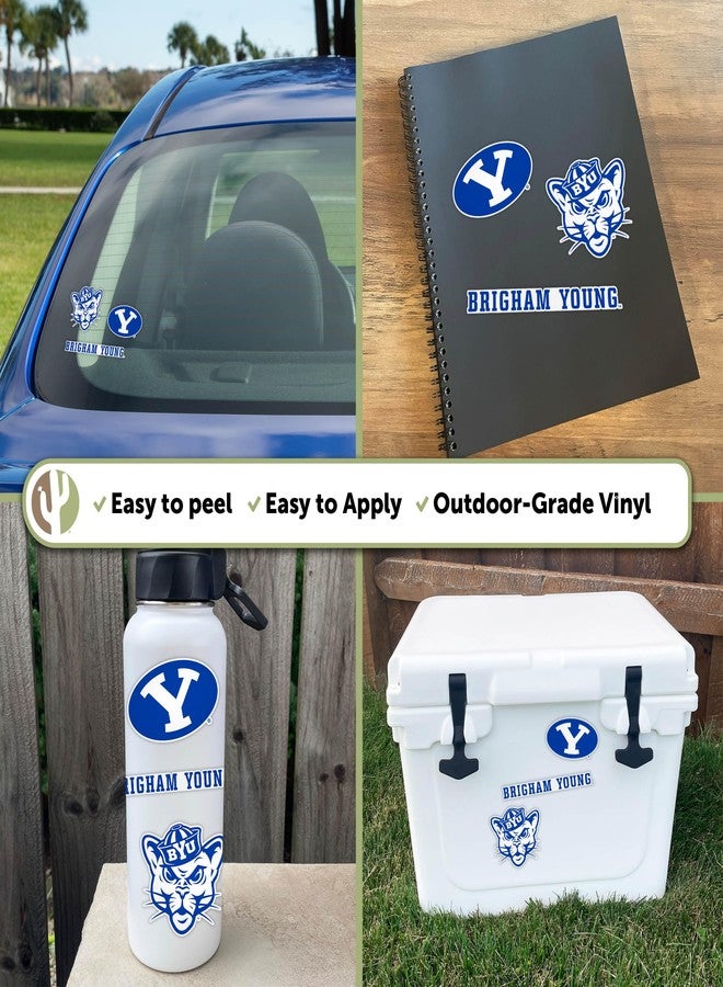 Desert Cactus BYU Brigham Young University Sticker Cougars Cougs Vinyl Decals Laptop Water Bottle Car Scrapbook T5 (Type 5-1) - Image 2