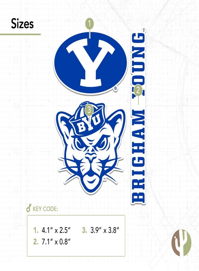 Desert Cactus BYU Brigham Young University Sticker Cougars Cougs Vinyl Decals Laptop Water Bottle Car Scrapbook T5 (Type 5-1) - Image 4