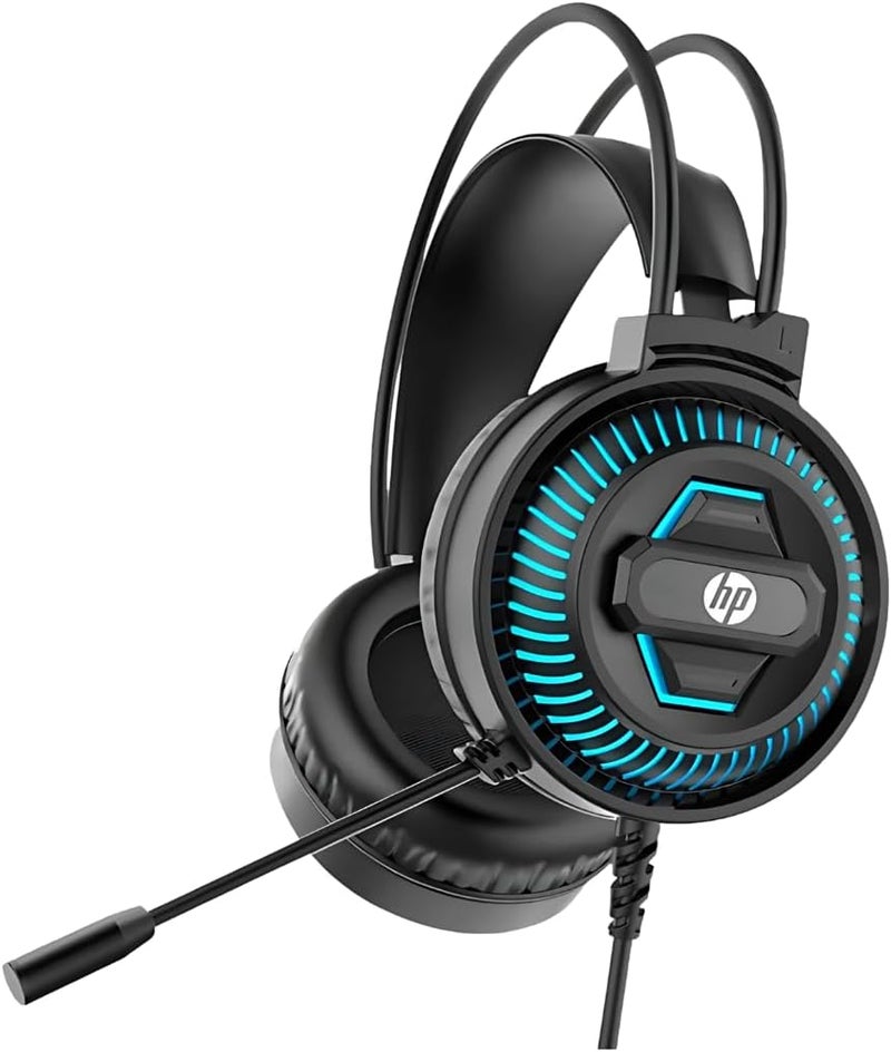 HP Gaming Headset P2 Connection Blue Light Dhe-8001 Black - Image 1