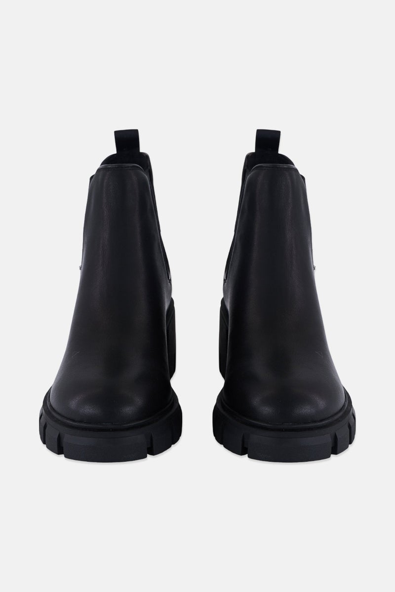 STEVE MADDEN Women Hoeler Slip On Mid Calf Boots, Black - Image 2