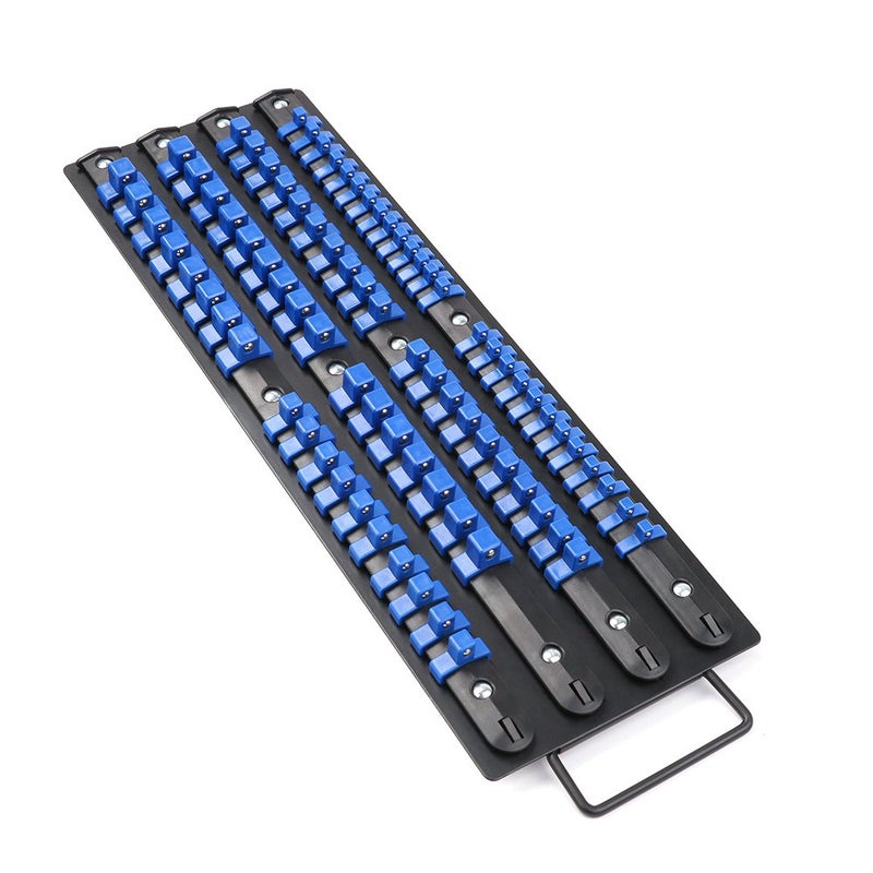 HORUSDY 80-Piece Heavy Duty Socket Organizer, 1/4-Inch, 3/8-Inch, 1/2-Inch, Premium Quality Socket Holders - Image 1