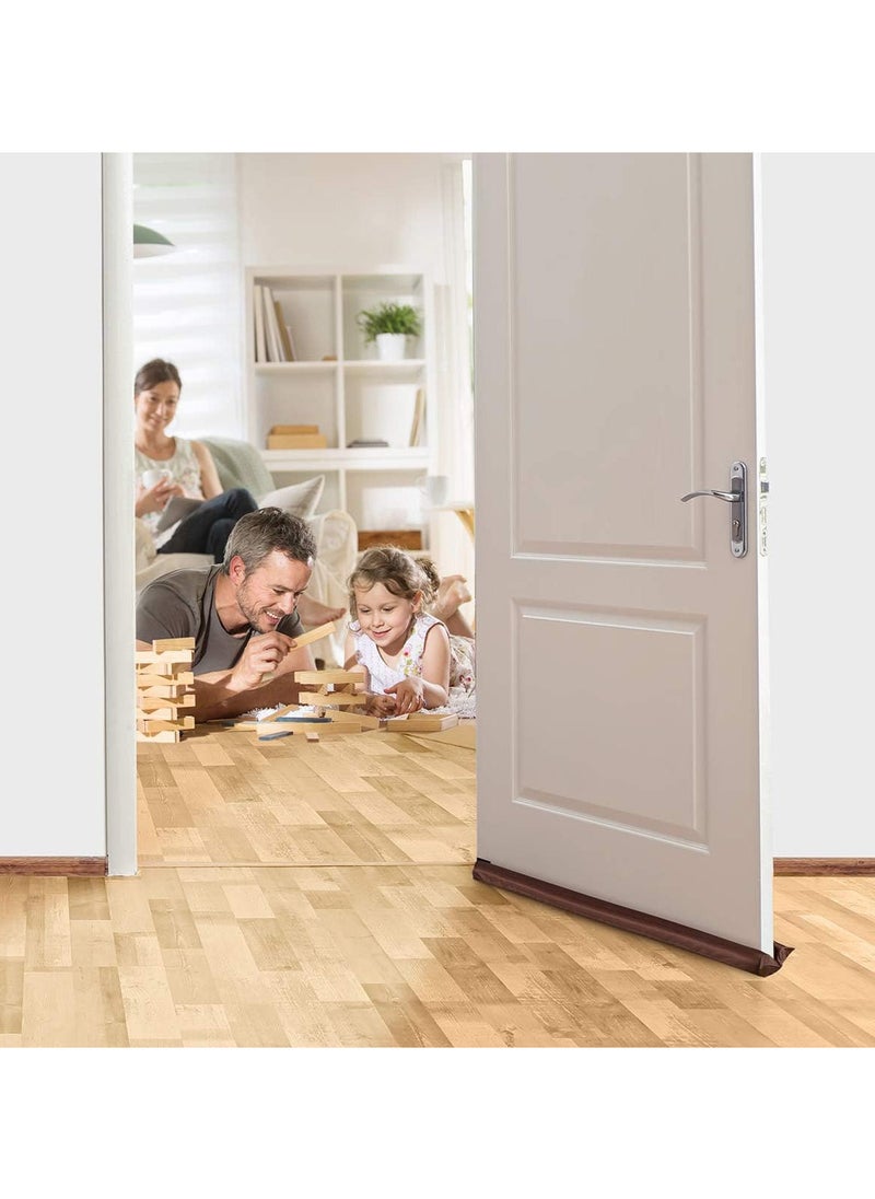 MIRFA - Inch Door Draft Stopper With Scissor Under for Bottom Twin Stopper Adjustable Sweep Noise Blocker Cold Air - Image 1