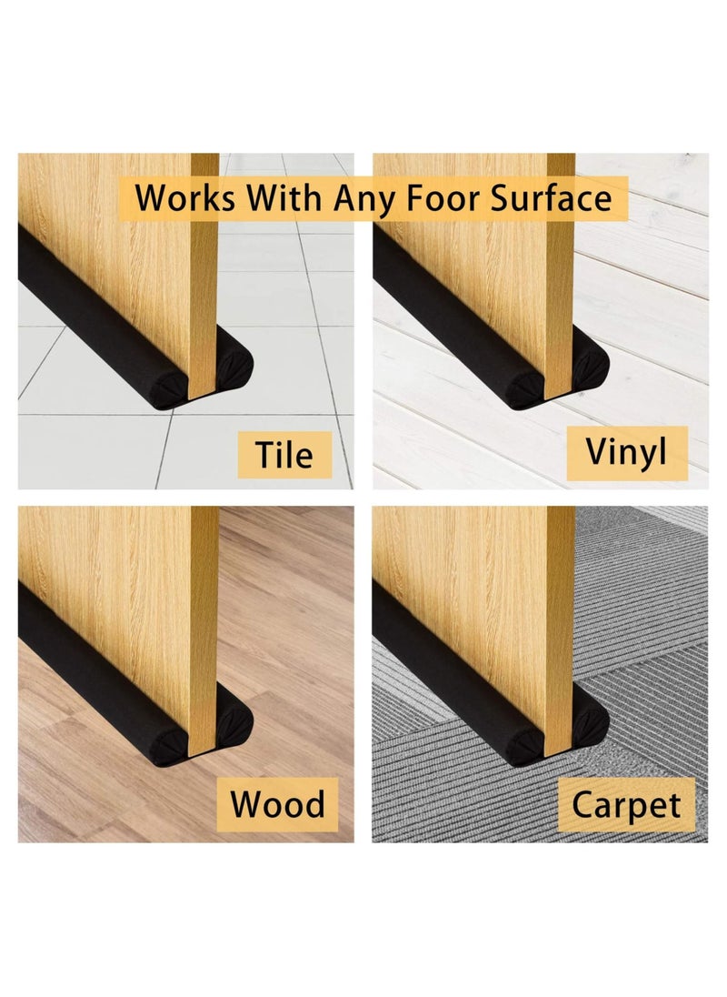 MIRFA - Inch Door Draft Stopper With Scissor Under for Bottom Twin Stopper Adjustable Sweep Noise Blocker Cold Air - Image 1