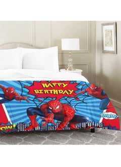 Generic Cartoon Spider-Man pattern bedding three-piece set of soft microfiber polyester sheets including quilt cover and two pillowcases (size 150cmX200cm)  - Image 3