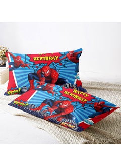 Generic Cartoon Spider-Man pattern bedding three-piece set of soft microfiber polyester sheets including quilt cover and two pillowcases (size 150cmX200cm)  - Image 4
