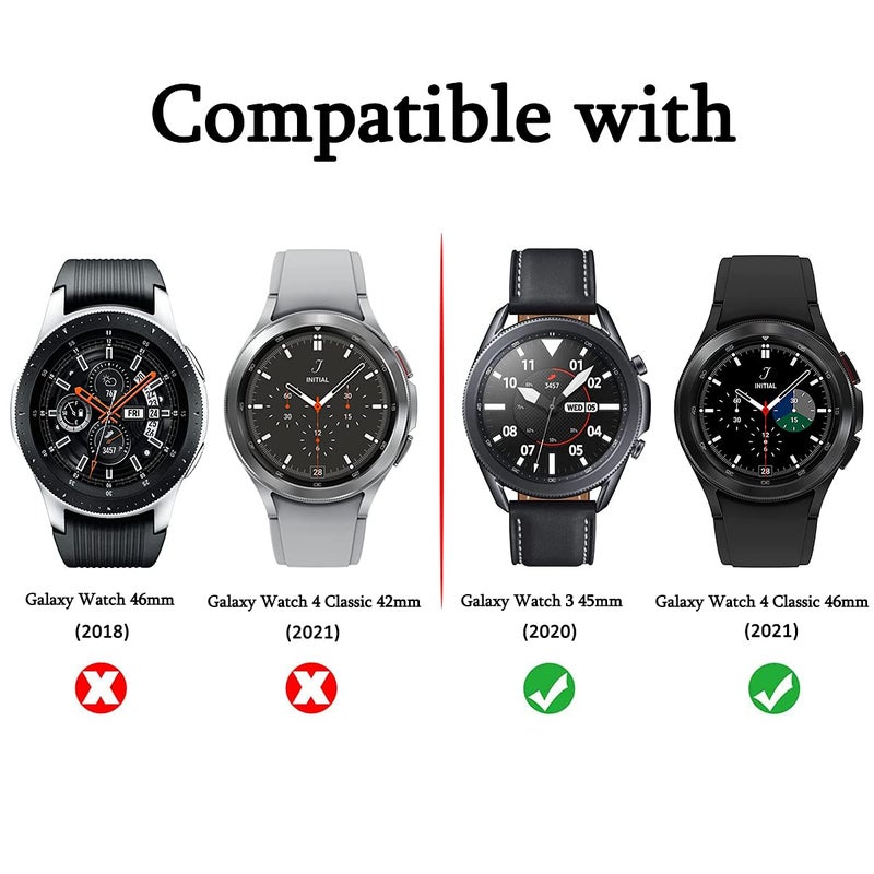 Suoman 4-Pack for Samsung Galaxy Watch 3 45mm Screen Protector, 2.5D 9H Hardness Ultra-Thin Tempered Glass Screen Protective Film [Anti-Scratch] - Image 2