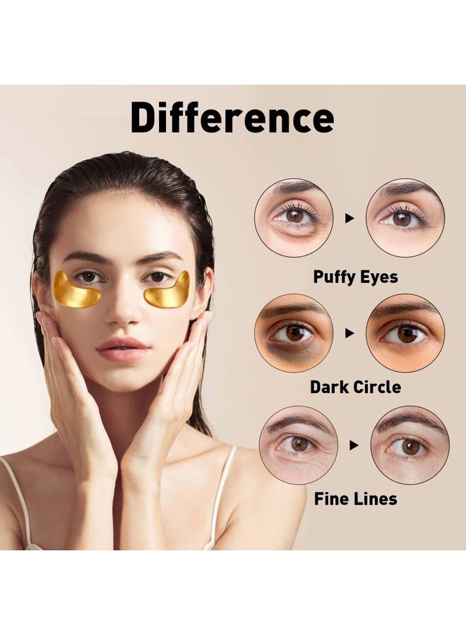CHMI Under Eye Patches (100 Pairs) - 24K Gold Eye Patches for Puffy Eyes, Dark Circles, Eye Bags and Wrinkles, Collagen Skin Care Products, Beauty & Personal Care - Image 4