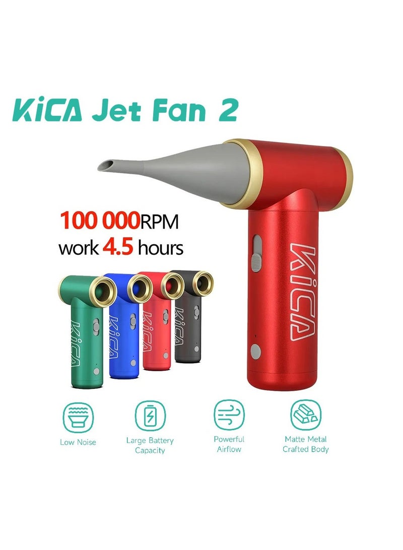 KiCA Jet Fan2 Electric Compressed Air Duster Mini Air Blower for Outdoors Picnic Camping Hair Drying PC Vacuum Cleaner - Image 2