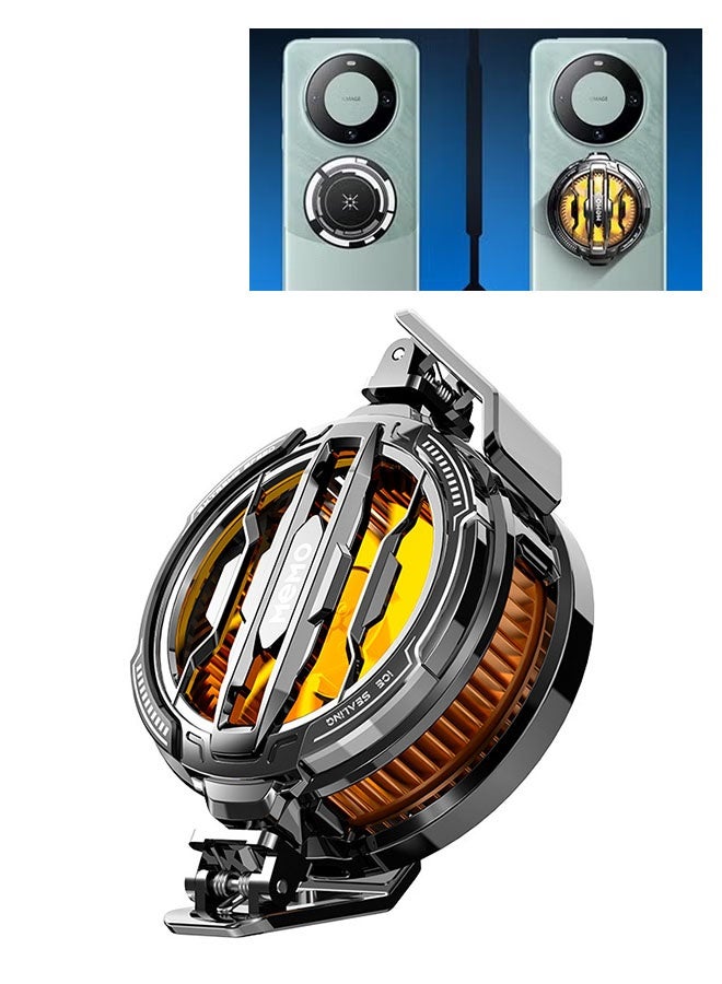 Magnetic Phone Cooler, Rapid Heat Dissipation Portable Phone Cooling Fan, Universal Phone Fan Cellphone Radiator for Game, Tiktok Live Streaming ect - Image 1