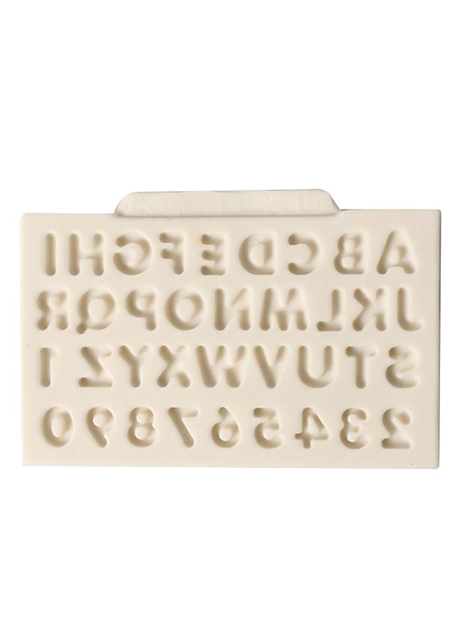 facemile Silicone No Stick Alphabets And Number Cake Mold White 12centimeter - Image 1