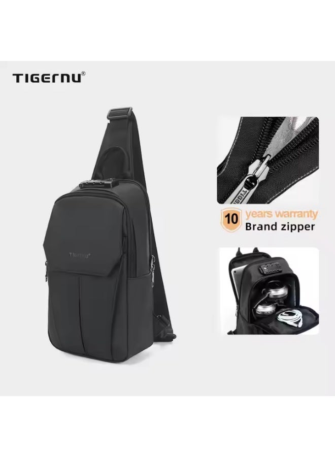 تايجرنو Tigernu Waterproof Crossbody Sling Bag With TSA Lock Model T-S8889 Black - Image 1