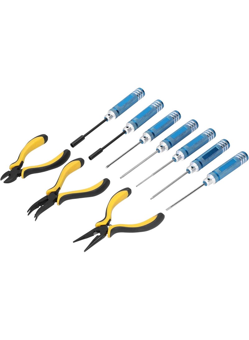 GGOOT Repair Tool Set, Home Repair Tool Set, High Speed Steel Hardware Tools with Hex Socket, Hex/Slot/Screwdriver, Hand Tool Sets - Image 2
