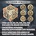 Froggod Roulette Dice Spinner 7in1 Metal DND Dice Set with 3D Relief Mechanical DND Spinner for Dungeons and Dragons Gifts DM PlayersCopper - Image 4