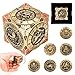Froggod Roulette Dice Spinner 7in1 Metal DND Dice Set with 3D Relief Mechanical DND Spinner for Dungeons and Dragons Gifts DM PlayersCopper - Image 2