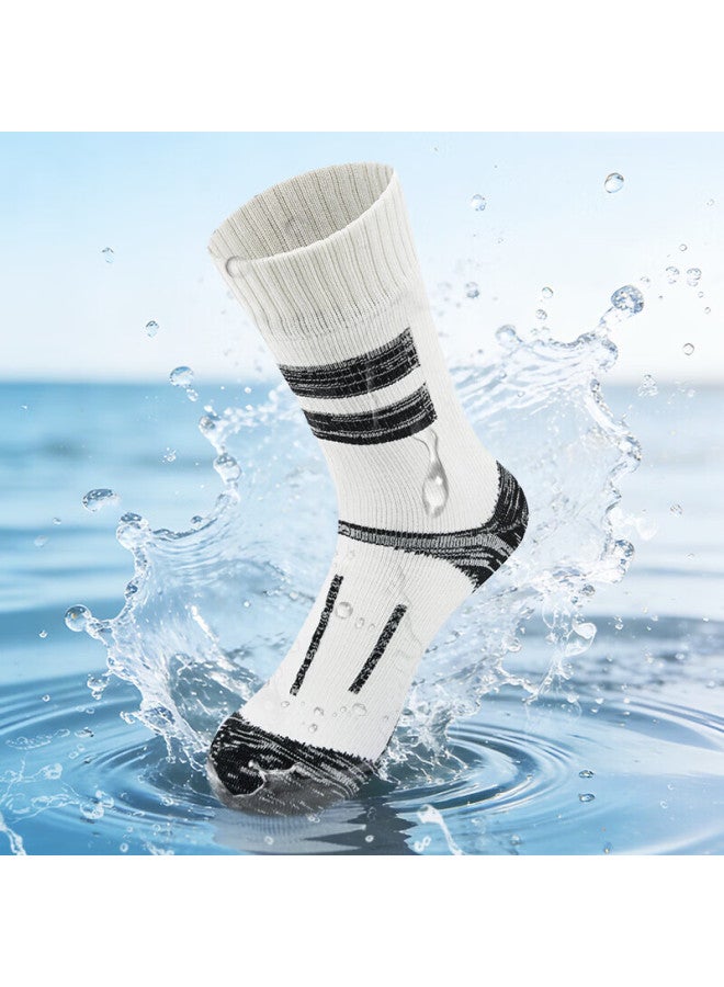 Tfo 6th Generation Outdoor Waterproof Socks Windproof Sports Socks Water Wading Hiking Socks 2902575 Men's Off-white M - Image 1