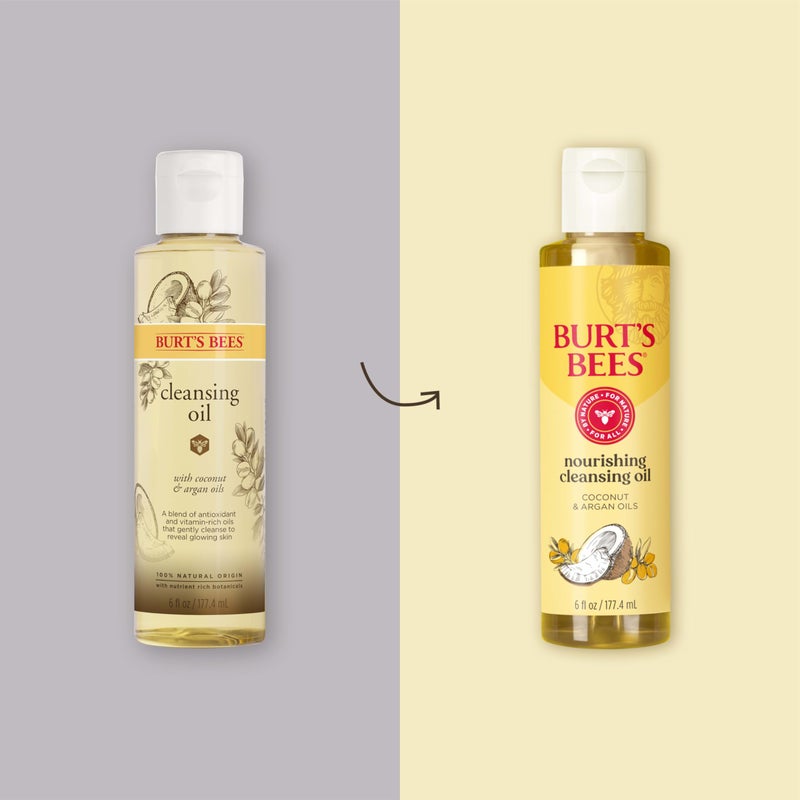 Burt's Bees Nourishing Cleansing Oil With Coconut and Argan Oils, Cleansing Face Oil for Normal to Dry Skin, College Back to School Dorm Essentials, Natural Origin Skin Care, 6 fl. oz. Bottle - Image 2