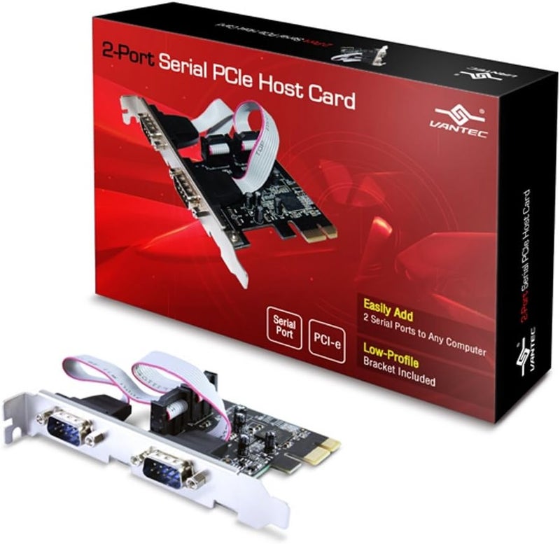 Vantec 2-Port Serial PCIe Host Card (UGT-PCE20SR) - Image 1