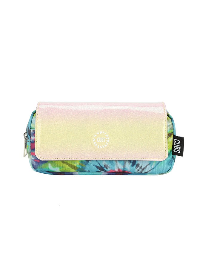CUBS Tie Dyed Waterproof pencil case pouch with flap/zip closure - Image 1