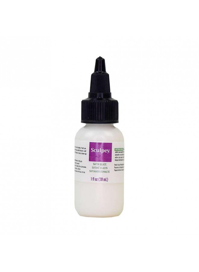 Polyform Sculpey® Satin Glaze, Non Toxic, 1 fl oz. bottle with precise flow twist cap. Will add a satin finish to your baked polymer oven-bake clay creations!  - Image 2