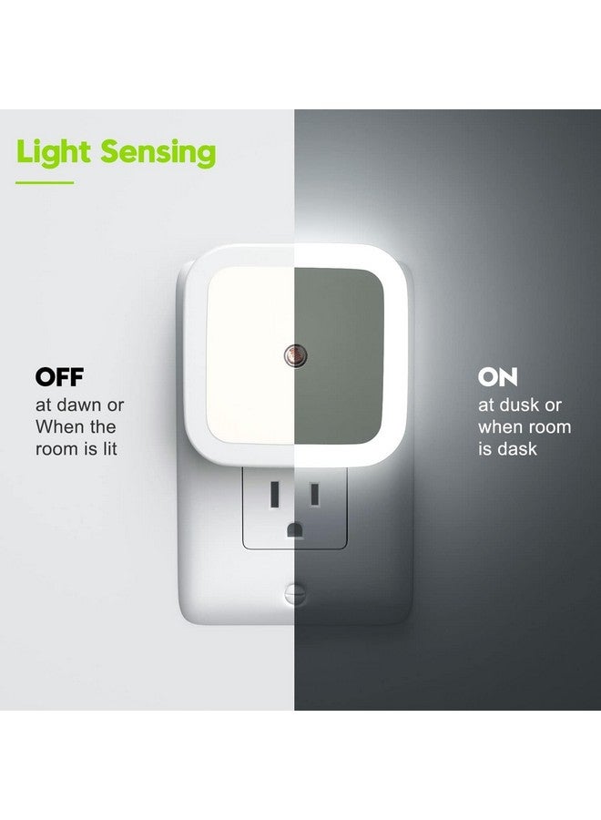 One94Store لمبة ليلية حساسة للضوء من One94Store تأتي مع أضواء LED ذكية تعمل تلقائيًا ON/Off | مصباح ليلي موفر للطاقة (أبيض) - عبوة من 2 - بلاستيك - Image 2