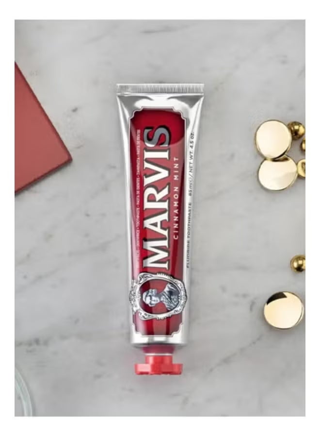 مارفيس معجون أسنان مارفيس القرفة النعناع 85 مل - حلوة غريبة، خيار لتبييض الأسنان وتنظيفها - Image 1