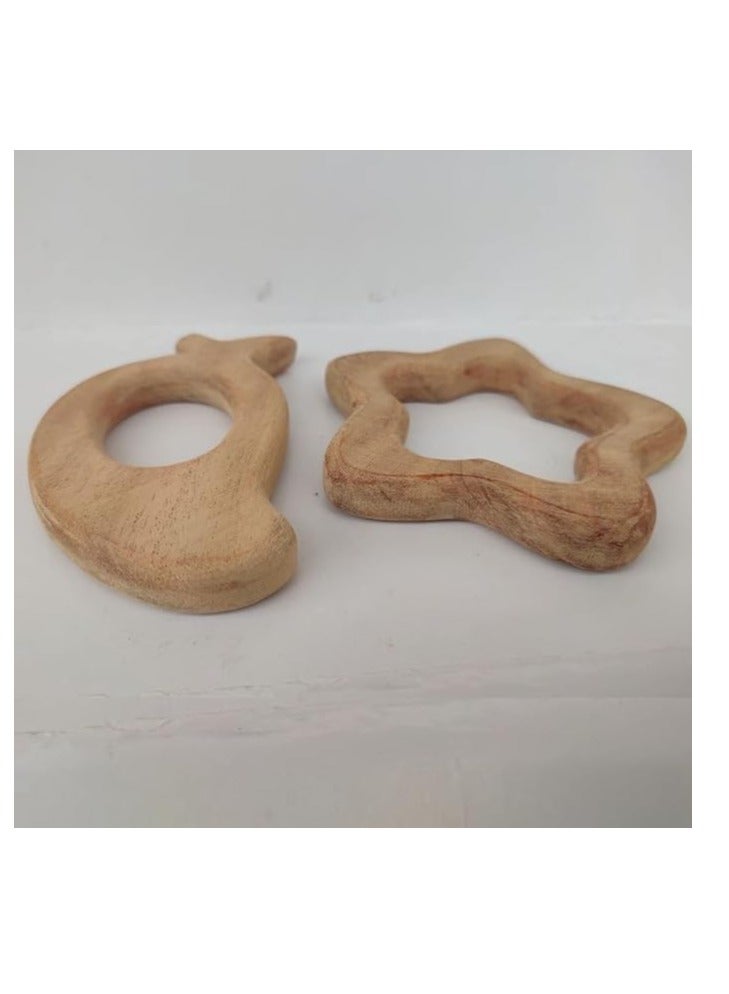 Ariro Neem Wood Teethers for Babies 3M+, Mango & Star Shapes, Anti-Bacterial/Fungal, Develops Motor Skills - Image 5