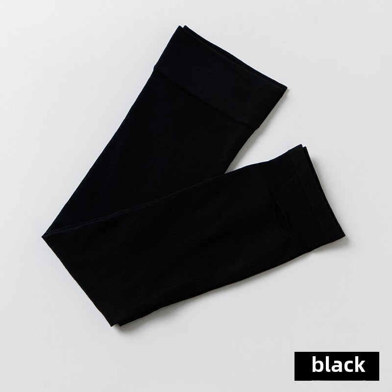 Breathable UV Protection Ice Silk Arm Sleeves for Men Black 