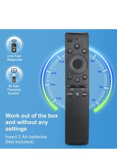 Generic Remote Control for All Samsung Frame Crystal UHD LED Neo QLED OLED 4K 8K Curved Smart TVs with 3 Shortcut Buttons Netflix Prime Video Hulu [No Voice Function]  - Image 4