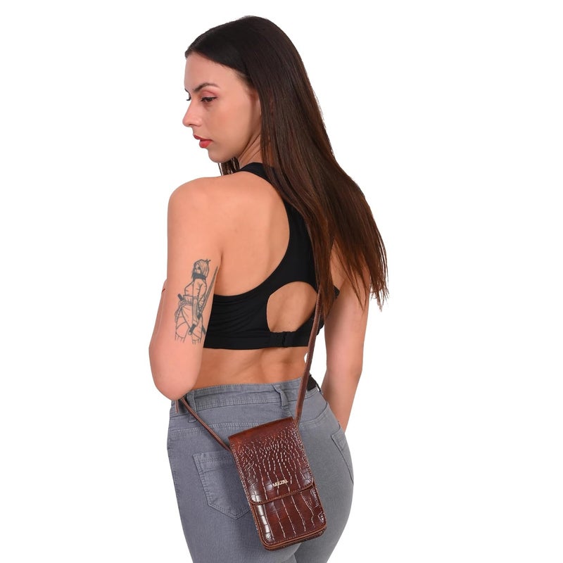 LEEZEL Women's Girls Wallet Sling Bag for Mobile Cell Phone Holder - Image 4