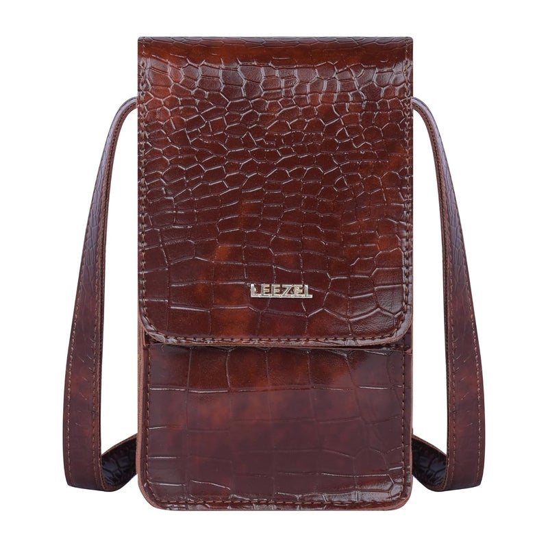LEEZEL Women's Girls Wallet Sling Bag for Mobile Cell Phone Holder - Image 1