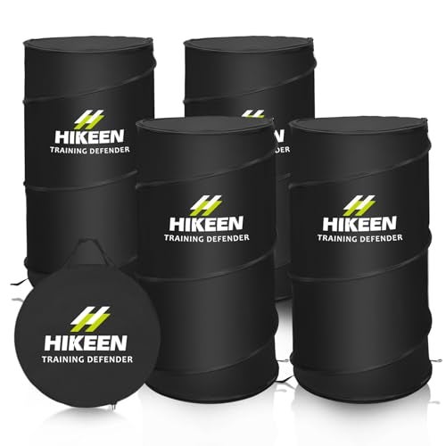 Hikeen Basketball Defender Dummy 4 Pack - Pop Up Safely Simulate Defender - Foldable Training Equipment for Basketball, Soccer, Football and More, 1 Carrying Bag - Image 1