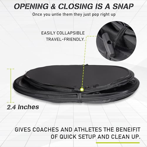 Hikeen Basketball Defender Dummy 4 Pack - Pop Up Safely Simulate Defender - Foldable Training Equipment for Basketball, Soccer, Football and More, 1 Carrying Bag - Image 5