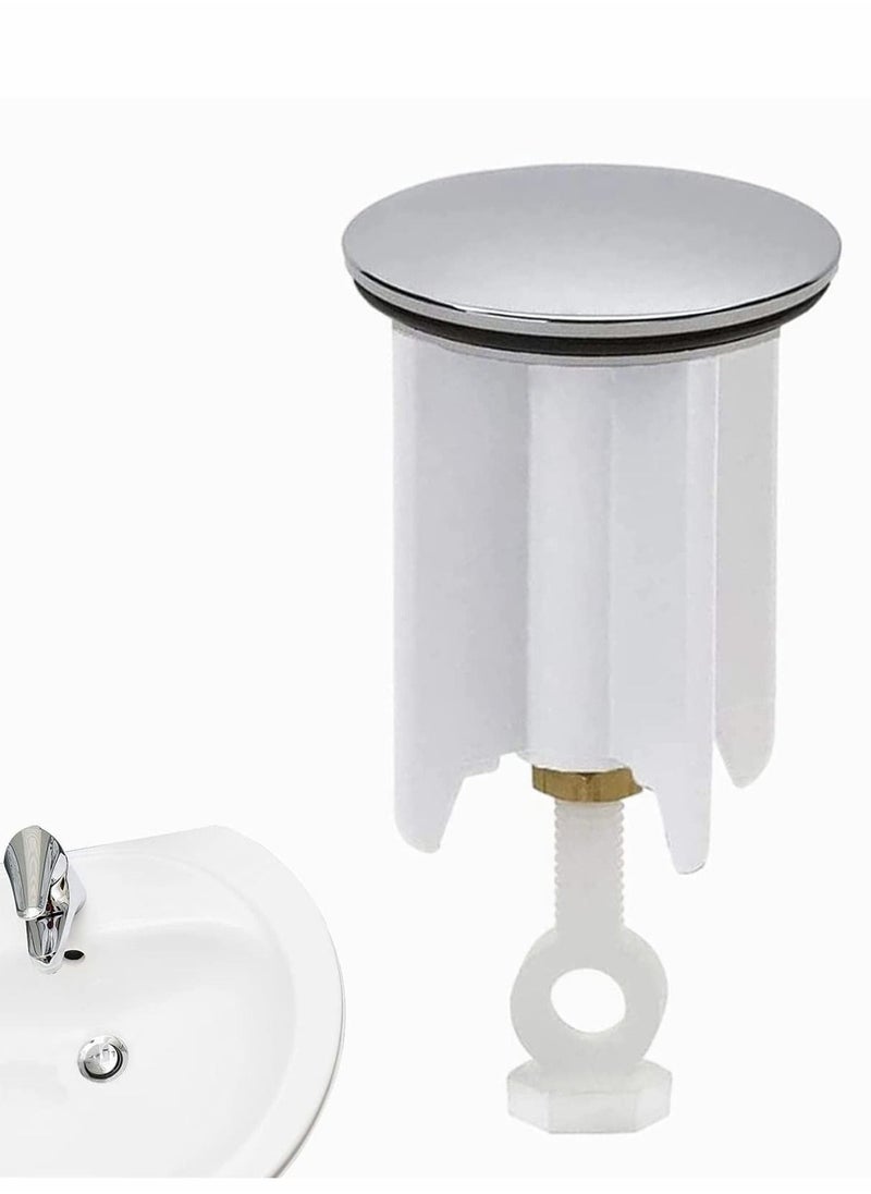 Y&D - Pop Up Sink Plug, Universal Drain Filter, 40 mm Height Adjustable Pop-up Plug - Image 1