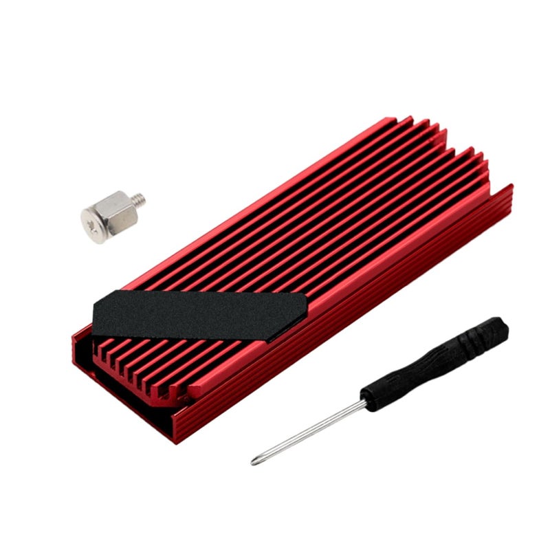 Anodized Aluminum SSD Cooler Heatsink With Thermal Conductive Pad Prevents Overheating - Image 1