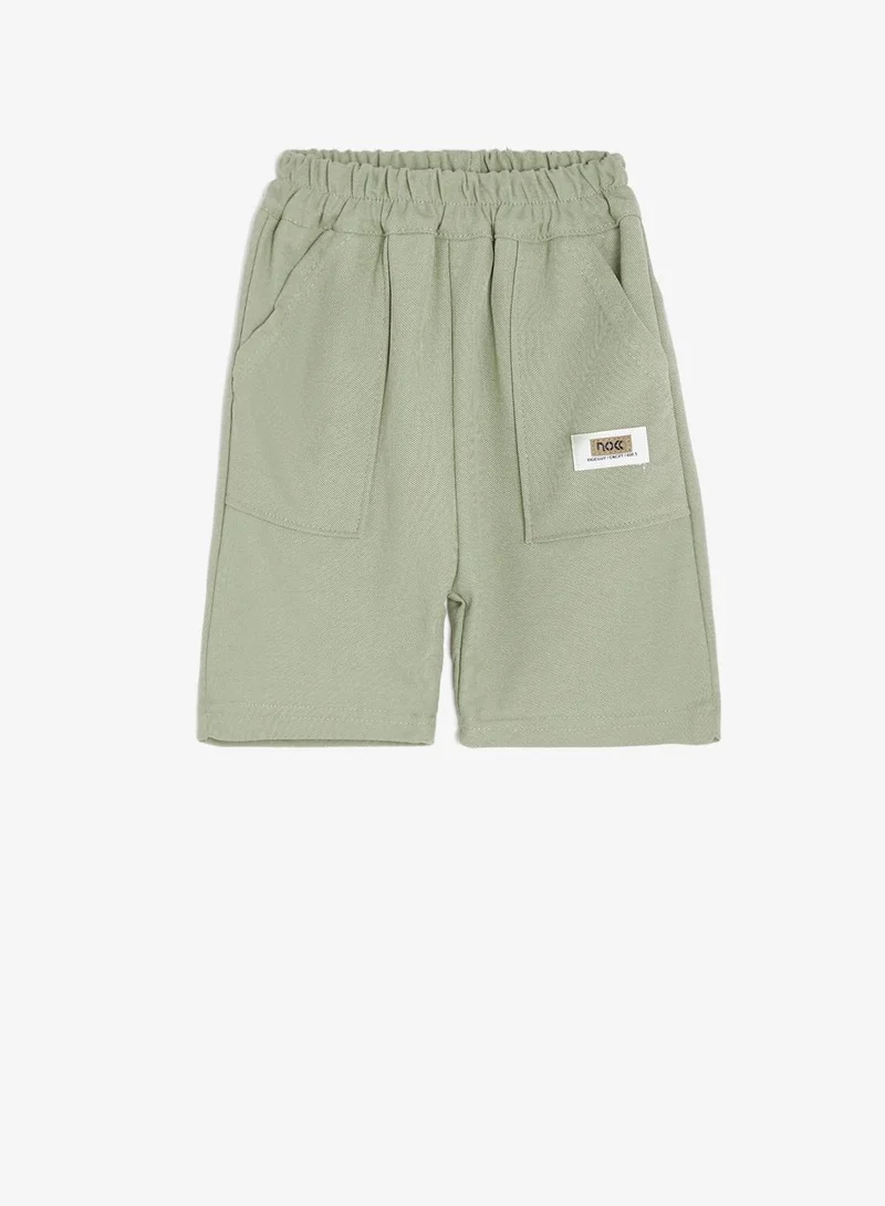 Pinata  Khaki Colourblock Cotton Polo Tshirt and Short Set for Men | Best Price UAE