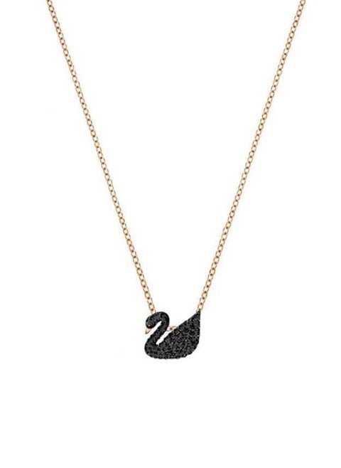 Rose Gold Swan Shaped Pendant Necklace
