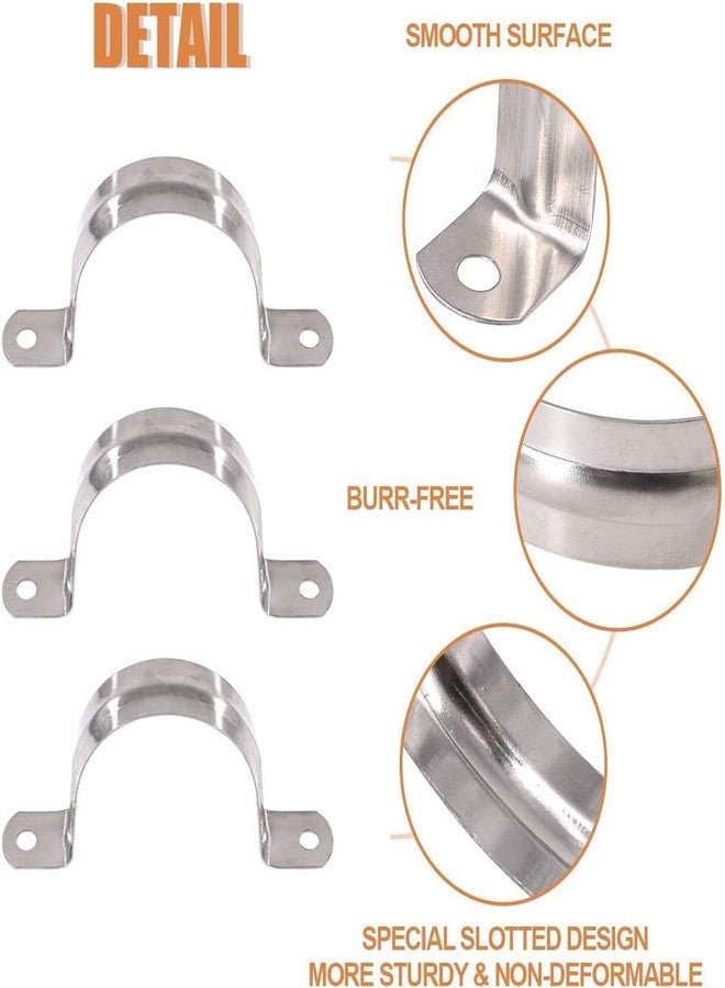 SDY 20 Pcs 1.2" Stainless Steel Pipe Strap, U Bracket, Heavy Duty Pipe Clamp (40mm) - Image 3
