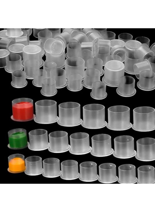 ATOMUS 300pcs Tattoo Ink Cups with Base Mixed Sizes 11 Small 13 Medium 16 Large Mixed300pcs - Image 1