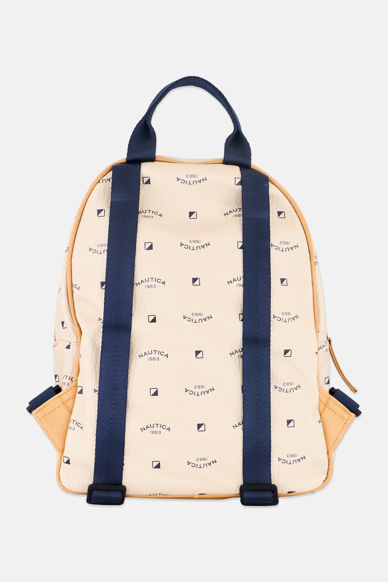 NAUTICA Women Brand Logo Back Pack 28 H x 21 L x 10 W cm, Brown - Image 2