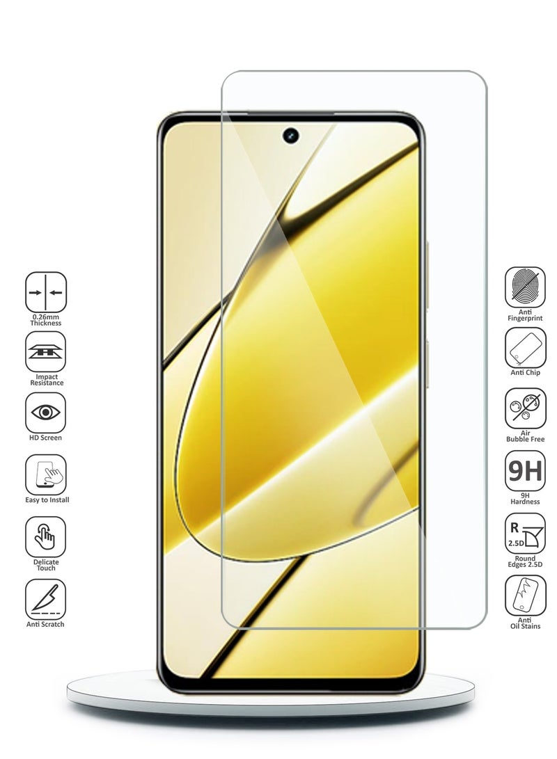 Wtech Realme 11 5G 2023 9H 2.5D Tempered Glass Screen Protector (MSG9CN) - Clear - Image 2