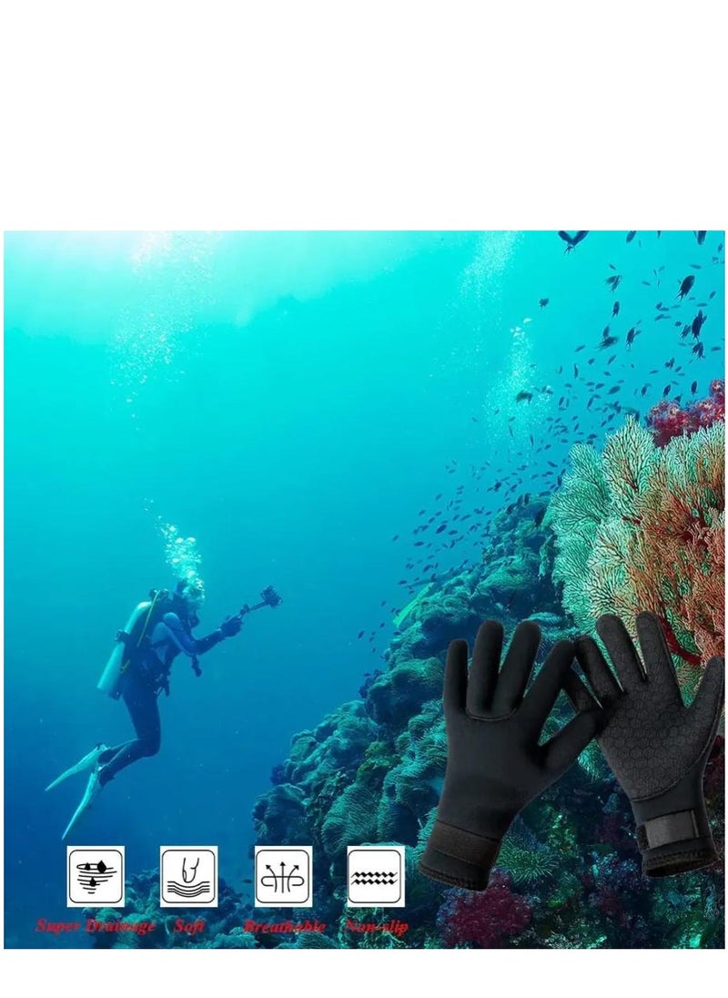 Y&D Wetsuit Gloves, 3mm Neoprene Diving Thermal Anti-Slip Scuba Gloves with Adjustable Wrist Strap for Men Women Snorkeling Water Skiing Swimming Surfing Fishing Kayaking  - Image 5