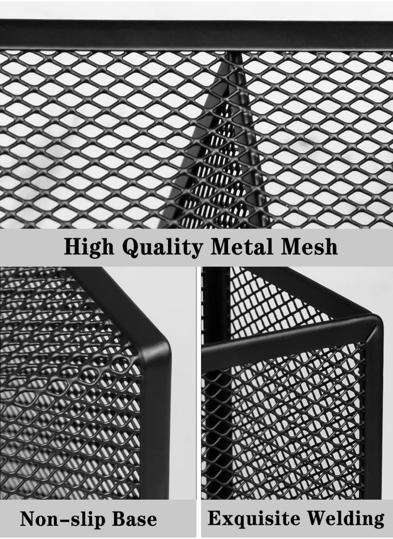 NIIMBOT Pen Holder Pencil Holder 4 Compartments,Metal Mesh Pen Storage Pencil Cup Makeup Brush Holder for Office Desk Accessories  - Image 3