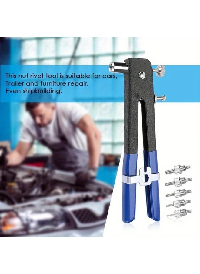 86pcs Rivet Nut Tool Kit Hand Riveter Set with M3 M4 M5 M6 M8 Threaded Nuts Mandrel - Image 5