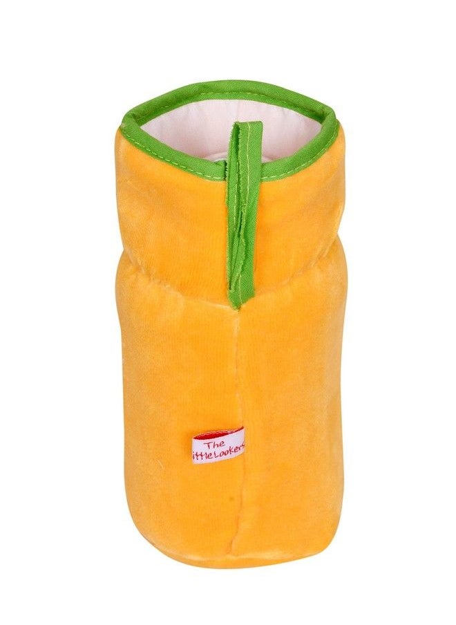 The Little Lookers For Philips Avent Broad Neck Feeders Soft Plush Stretchable Baby Feeding Bottle Cover With Easy To Hold Strap ; Cute Animated Patterned (Yellow)  - Image 5