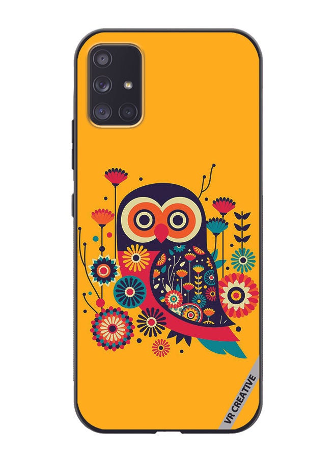 VR CREATIVE Protective Case Cover For Samsung Galaxy A71 5G Owl Illustrate Design Multicolour - Image 1