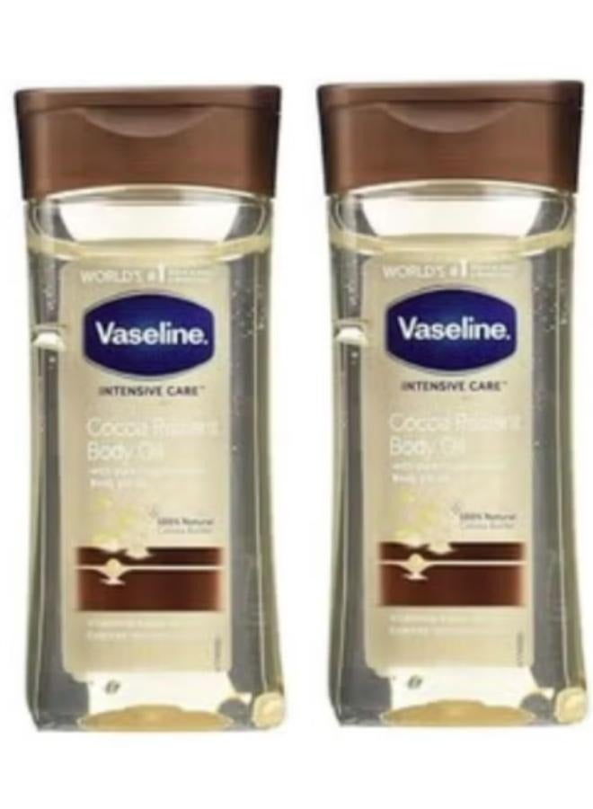 فازلين قطعتين فازلين زيت الجسم المشع بالكاكاو للعناية المركزة 200 مل - Image 1