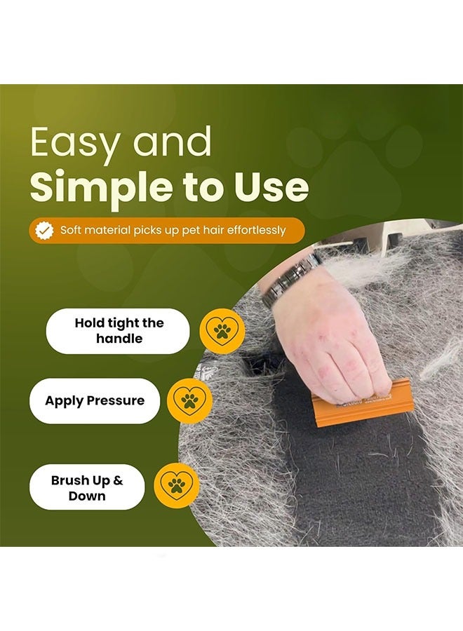 DAKS Reusable Carpet Lint Remover – Handheld Pet Hair Scraper for Rugs and Upholstery – Manual Reusable Tool for Deep Cleaning without Power - Image 3